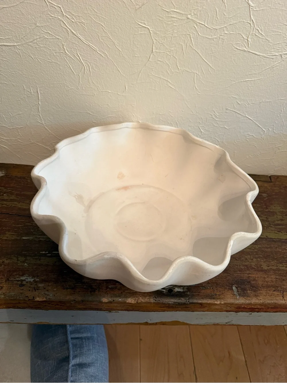 Studio McGee x Threshold Scalloped Ceramic Bowl in White/Cream